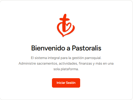 Pantalla de acceso de Pastoralis
